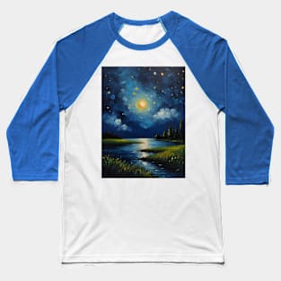 Starry night sky Baseball T-Shirt